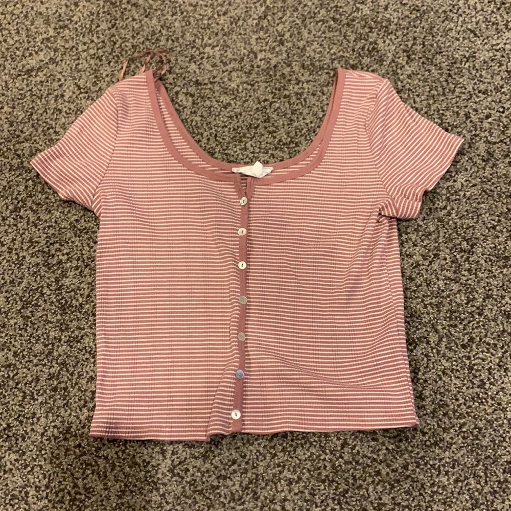 Striped button down shirt